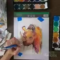 Free download Palette Passions: Watercolor Rhino [Square] video and edit with RedcoolMedia movie maker MovieStudio video editor online and AudioStudio audio editor onlin
